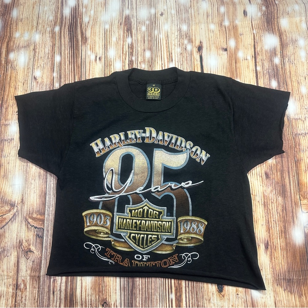 Vintage Harley Davidson 1987  Single Stitch Women’s  Tshirt Size M (Modified)